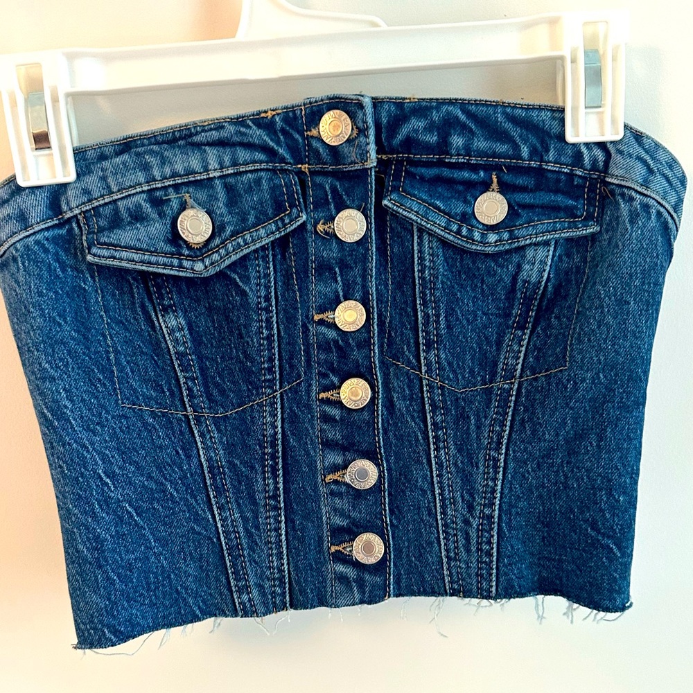 Denim top with buttons